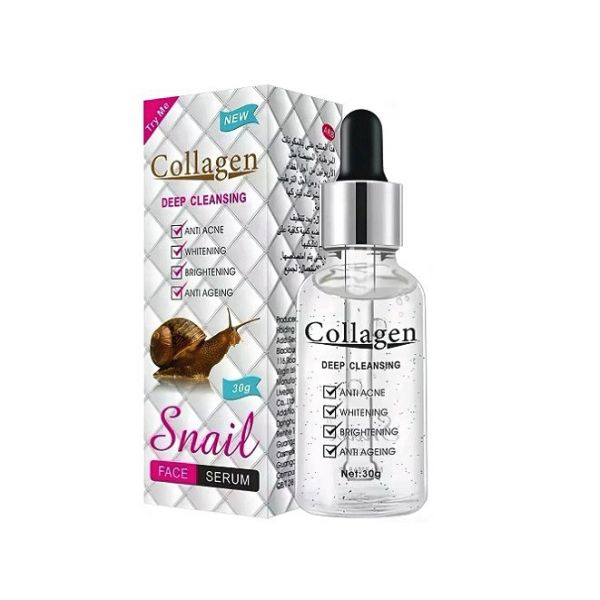 Serum for the face with snail mucin and collagen Collagen Deep Cleansing Snail Face Serum 30 g